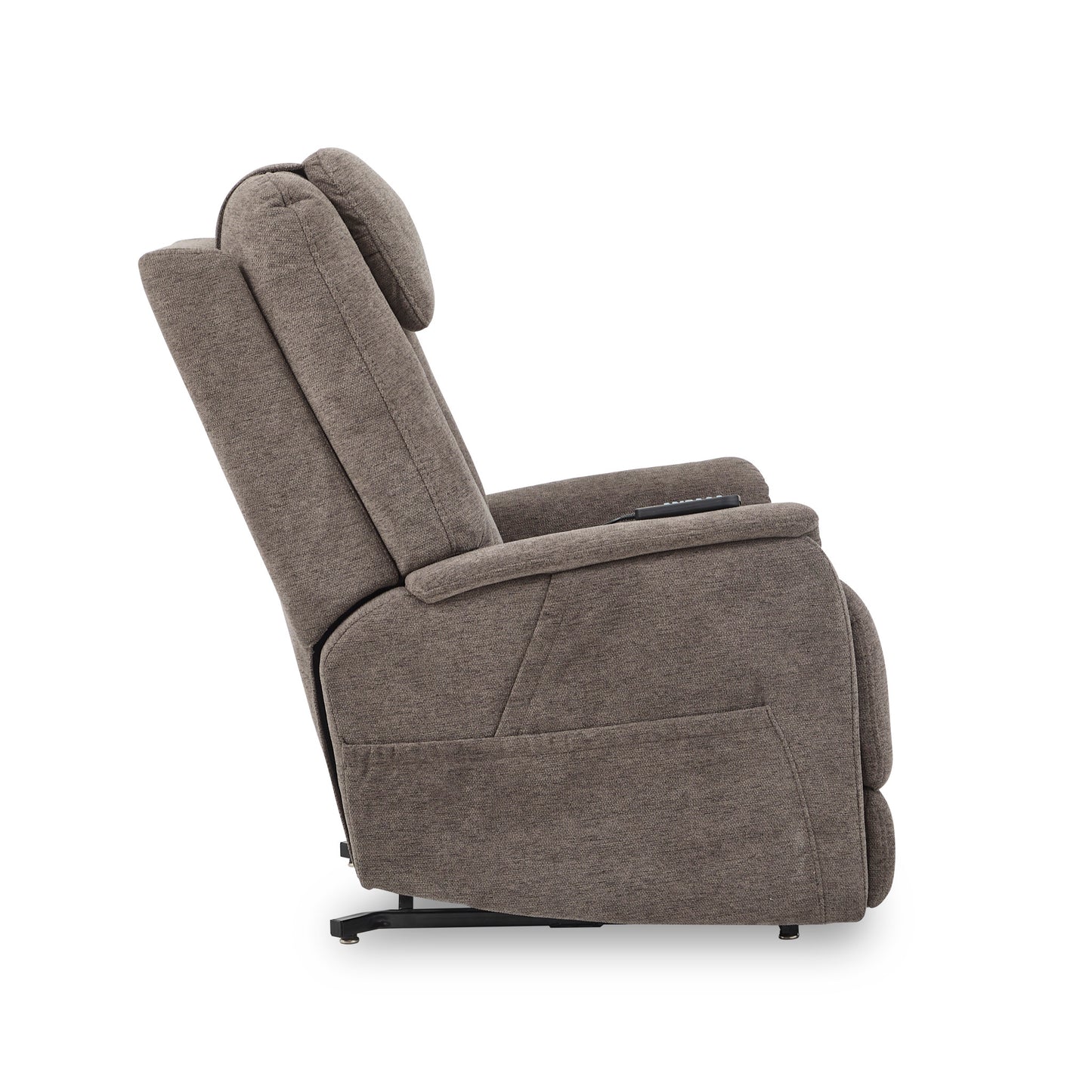 Zecliner Model 3+ Umber Fabric Power Lift Recliner with Power Headrest, Lumbar, Heat & Massage