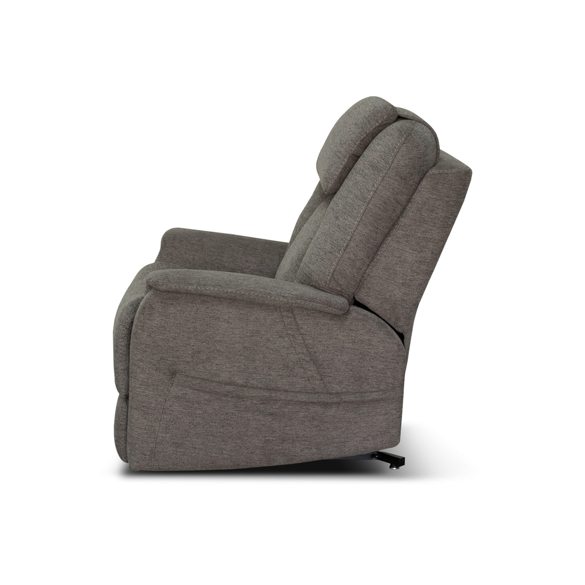 Zecliner Model 3+ Petite Umber Fabric Power Rocking Sleep Chair with Power Headrest, Lumbar, Heat & Massage