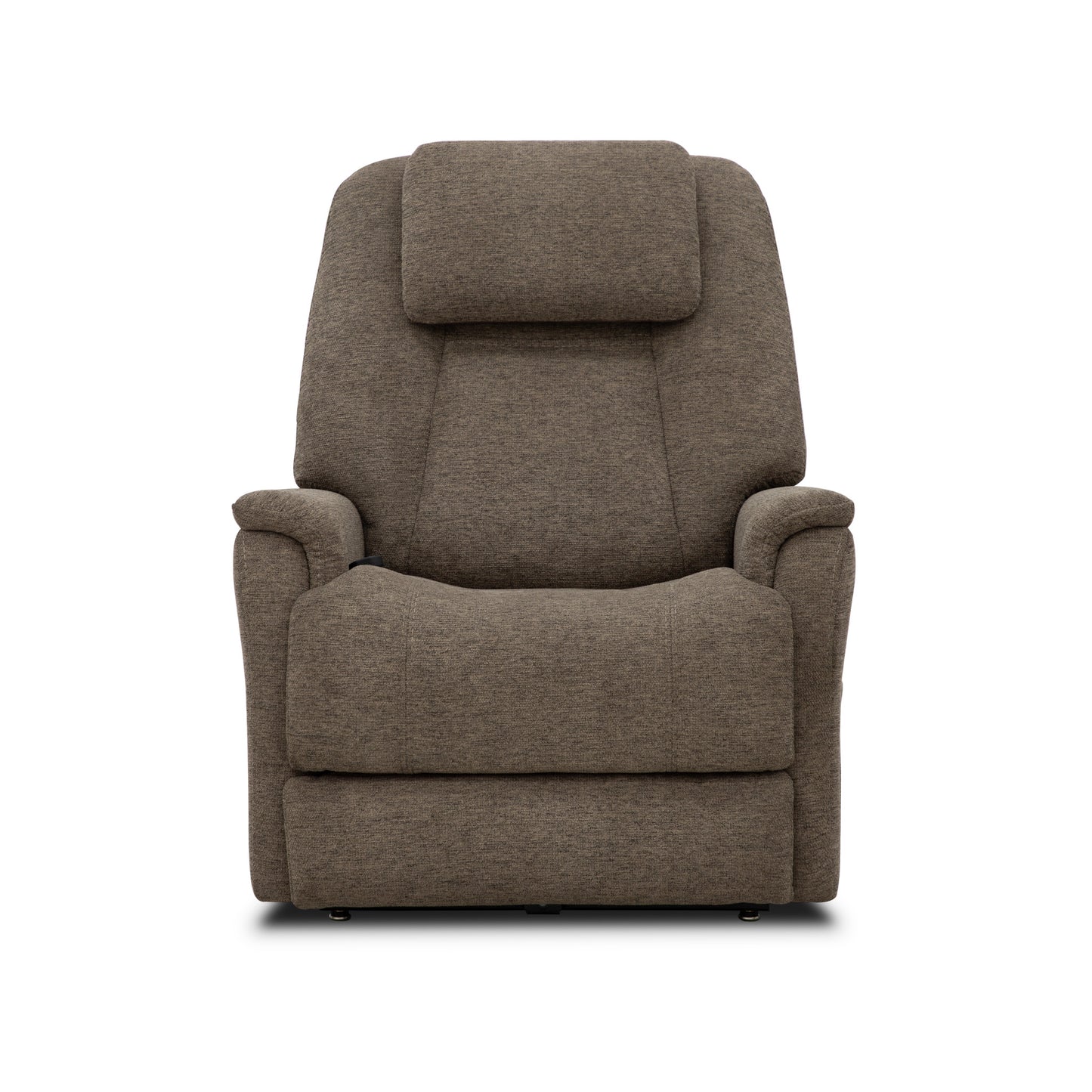 Zecliner Model 3+ Petite Toast Fabric Power Rocking Recliner with Power Headrest, Lumbar, Heat & Massage