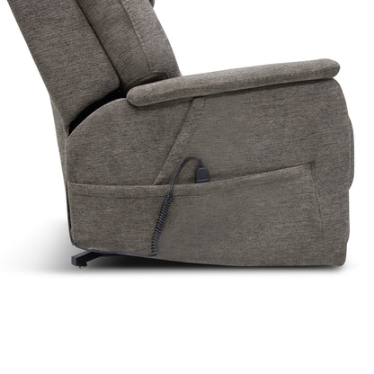 Zecliner Model 3+ Petite Umber Fabric Power Lift Recliner with Power Headrest, Lumbar, Heat & Massage