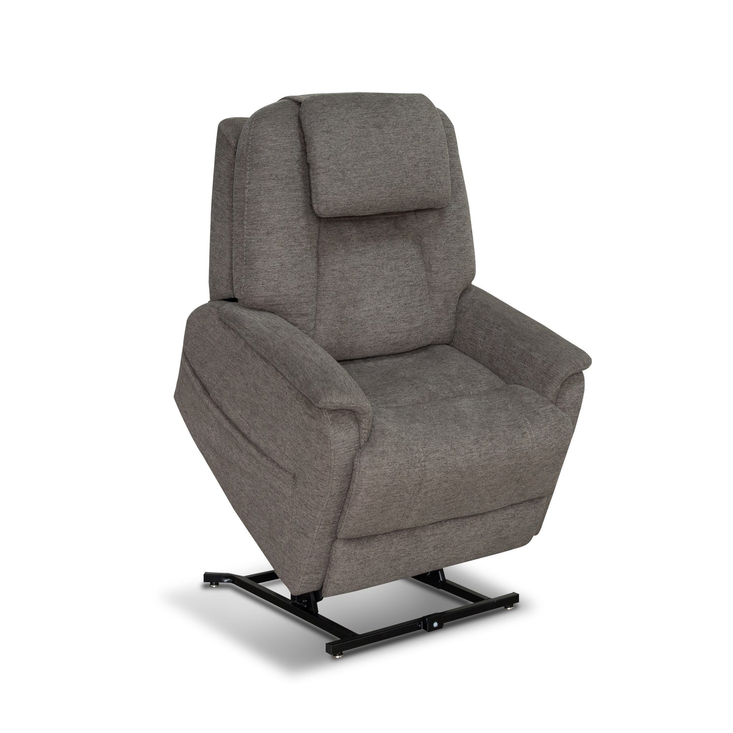 Zecliner Model 3+ Petite Umber Fabric Power Lift Recliner with Power Headrest, Lumbar, Heat & Massage