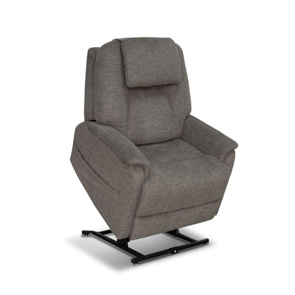 Zecliner Model 3+ Petite Umber Fabric Power Lift Recliner with Power Headrest, Lumbar, Heat & Massage