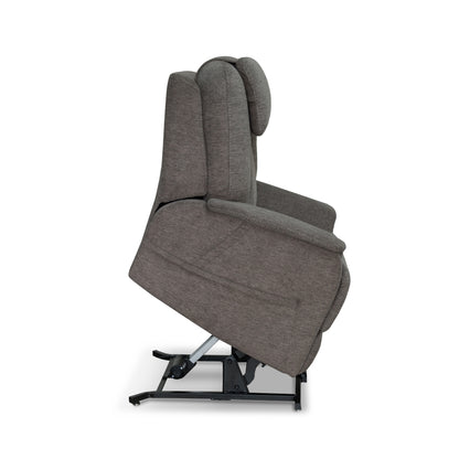 Zecliner Model 3+ Petite Umber Fabric Power Lift Recliner with Power Headrest, Lumbar, Heat & Massage