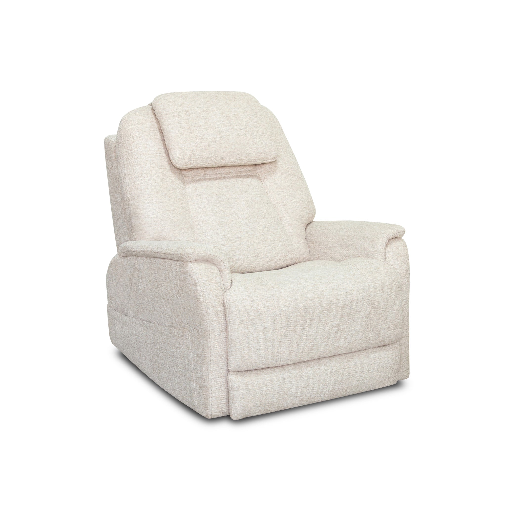 Zecliner Model 3+ Petite Fabric Power Lift Recliner with Power Headrest, Lumbar, Heat & Massage