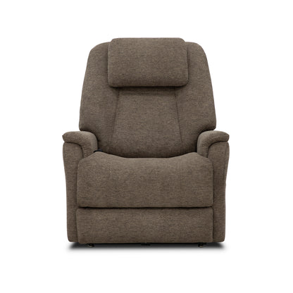Zecliner Model 3+ Petite Toast Fabric Power Lift Recliner with Power Headrest, Lumbar, Heat & Massage