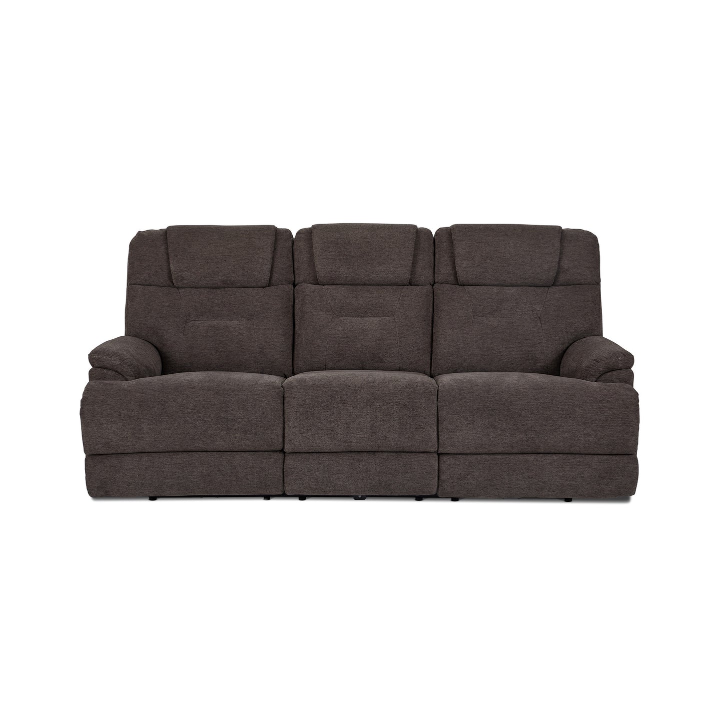 Zecliner Zofa Umber Fabric Power Sleep Sofa with Power Headrests & Lumbar