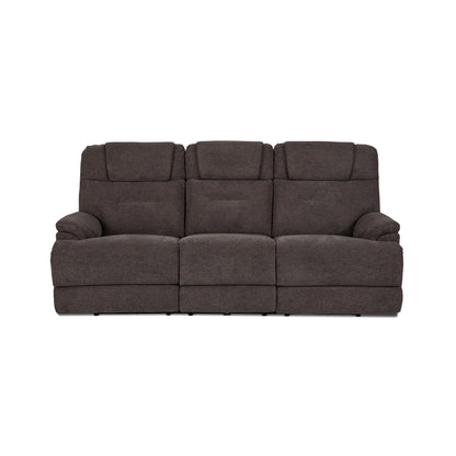 Zecliner Zofa Umber Fabric Power Sleep Sofa with Power Headrests & Lumbar