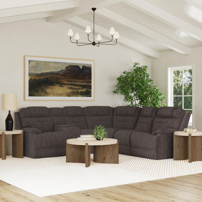 Zecliner Modular Power Sleep Modular Sectional with Power Headrest, Lumbar, Heat, & Massage
