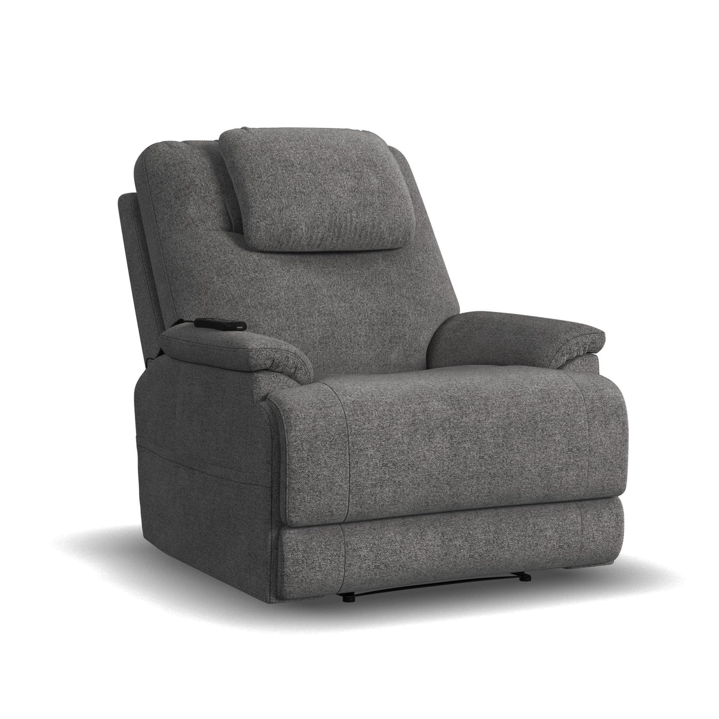 Zecliner Model 2 Petite Dark Gray Fabric Power Lift Sleep Recliner with Power Headrest & Lumbar