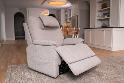 Zecliner Model 1 Dove Fabric Power Sleep Recliner with Power Headrest & Lumbar