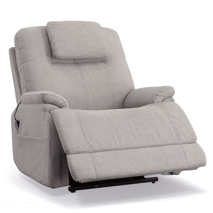 Zecliner Model 1 Dove Fabric Power Lift Sleep Recliner with Power Headrest & Lumbar