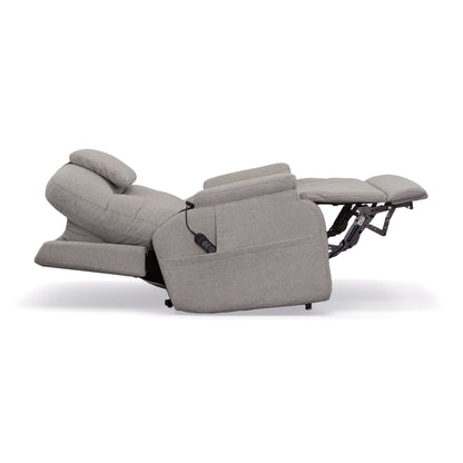 Zecliner Model 1 Dove Fabric Power Lift Sleep Recliner with Power Headrest & Lumbar