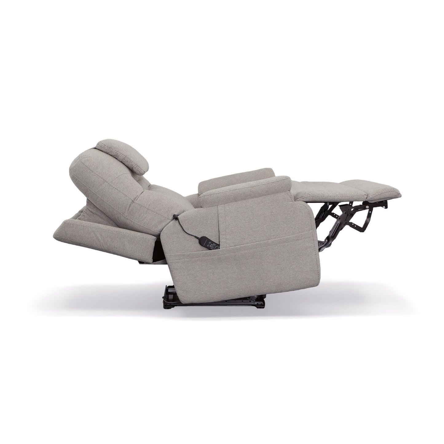 Zecliner Model 2 Dove Fabric Power Sleep Recliner with Power Headrest & Lumbar