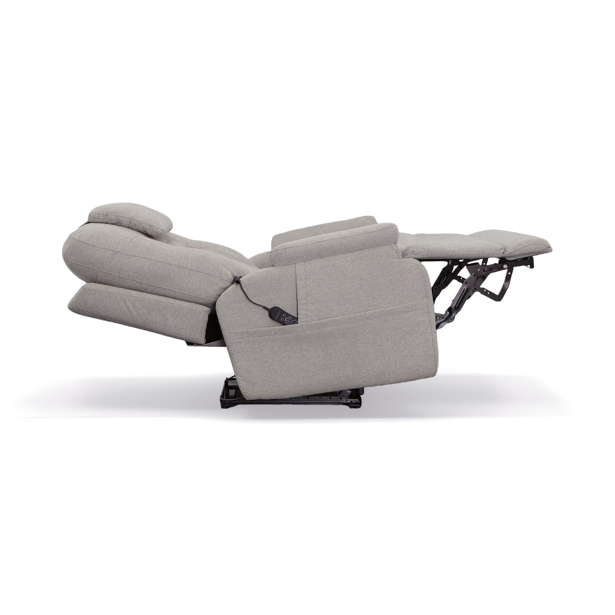 Zecliner Model 2 Dove Fabric Power Sleep Recliner with Power Headrest & Lumbar