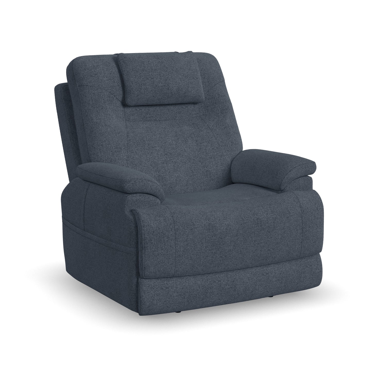 Zecliner Model 2 Denim Fabric Power Sleep Recliner with Power Headrest & Lumbar