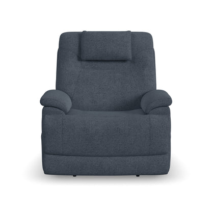 Zecliner Model 2 Denim Fabric Power Sleep Recliner with Power Headrest & Lumbar