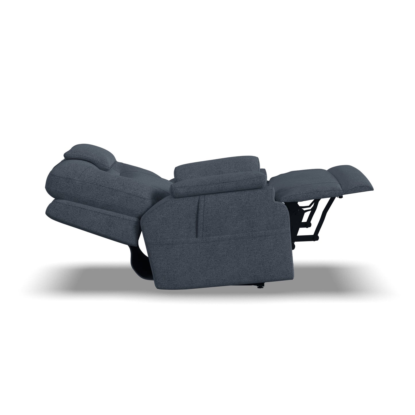 Zecliner Model 2 Denim Fabric Power Sleep Recliner with Power Headrest & Lumbar