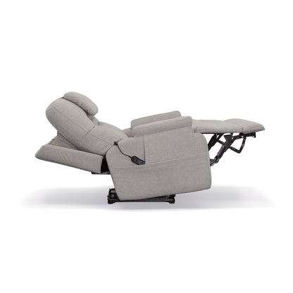 Zecliner Model 2+ Dove Fabric Power Lift Sleep Recliner with Power Headrest, Lumbar, Heat & Massage