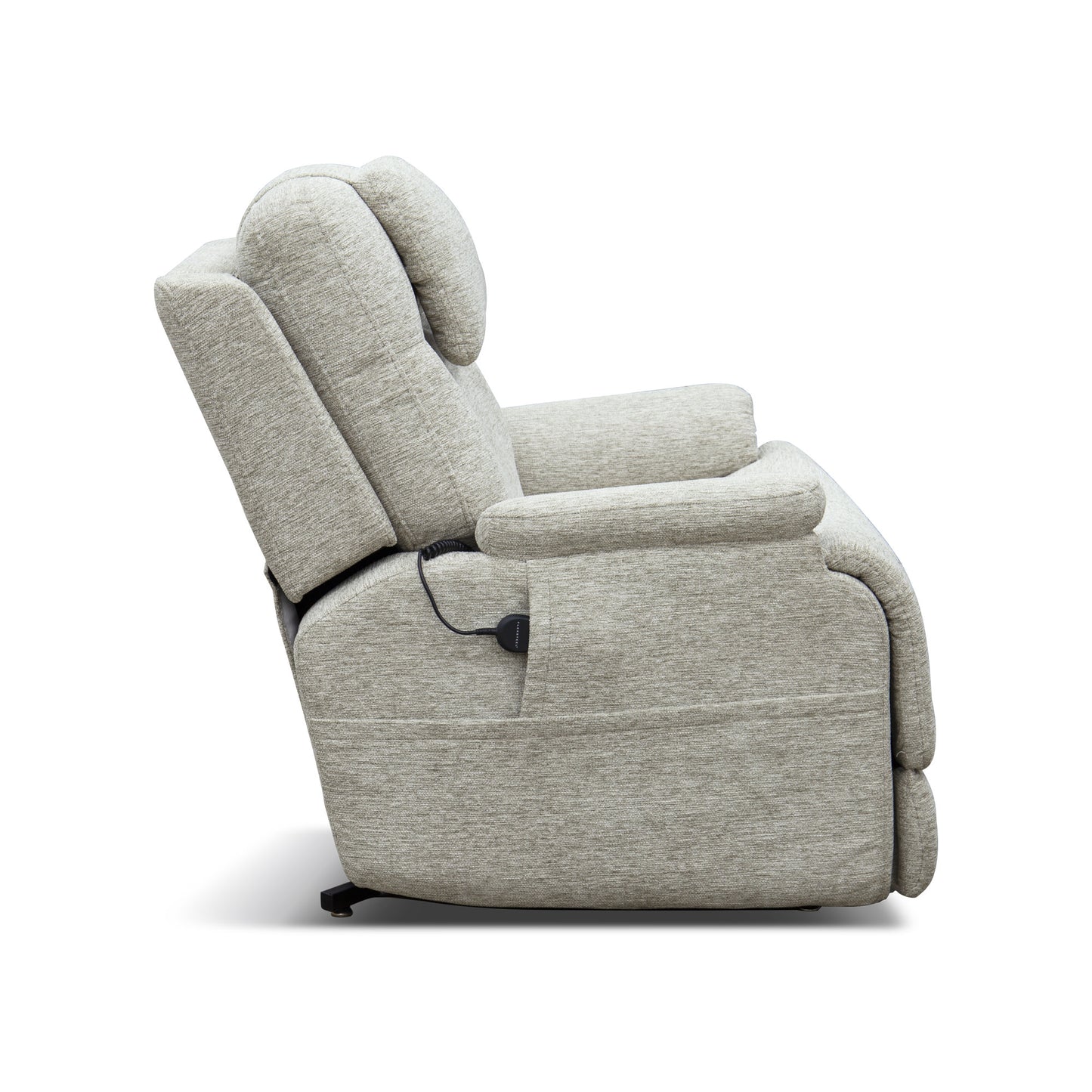 Zecliner Model 2+ Pebble Fabric Power Lift Sleep Recliner with Power Headrest, Lumbar, Heat & Massage