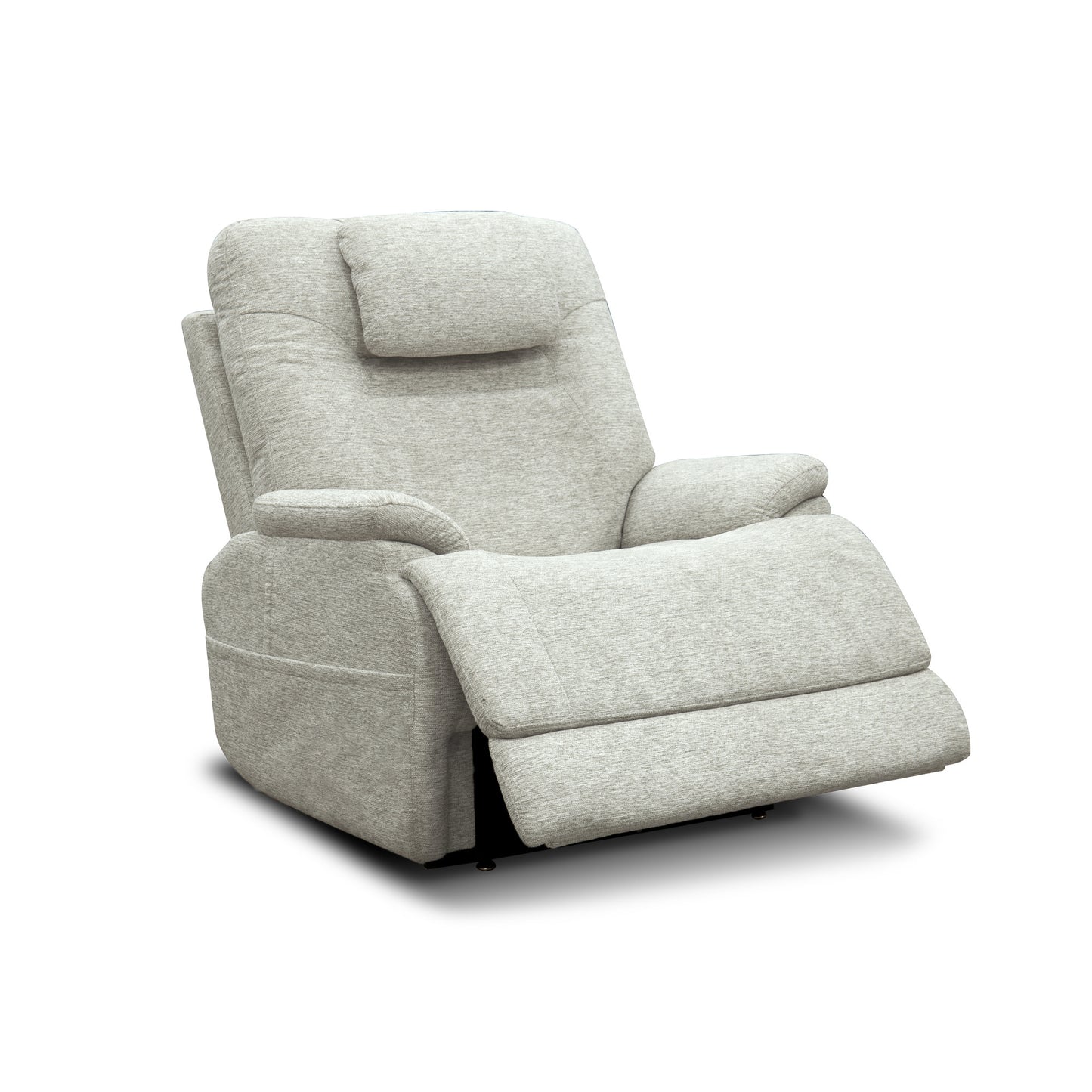 Zecliner Model 2+ Pebble Fabric Power Lift Sleep Recliner with Power Headrest, Lumbar, Heat & Massage