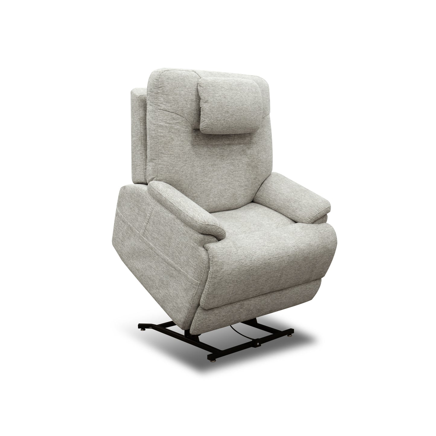Zecliner Model 2+ Pebble Fabric Power Lift Sleep Recliner with Power Headrest, Lumbar, Heat & Massage