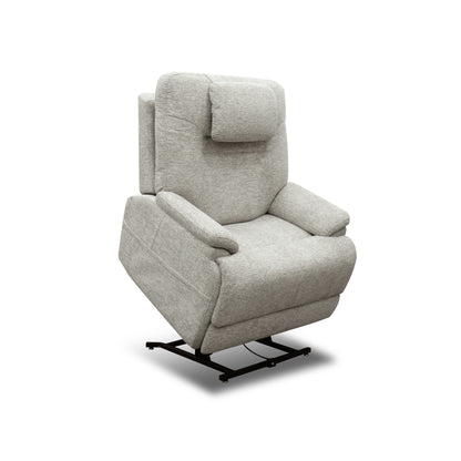 Zecliner Model 2+ Pebble Fabric Power Lift Sleep Recliner with Power Headrest, Lumbar, Heat & Massage