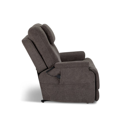 Zecliner Model 2+ Umber Fabric Power Lift Sleep Recliner with Power Headrest, Lumbar, Heat & Massage