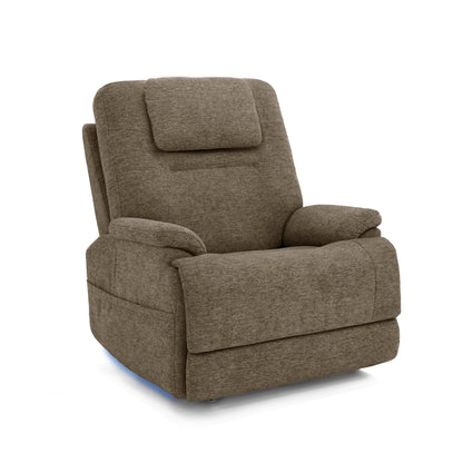 Zecliner Model 2+ Toast Fabric Power Lift Sleep Recliner with Power Headrest, Lumbar, Heat & Massage