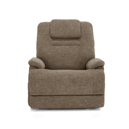 Zecliner Model 2+ Toast Fabric Power Lift Sleep Recliner with Power Headrest, Lumbar, Heat & Massage
