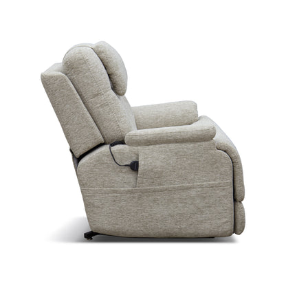 Zecliner Model 2+ Shell Fabric Power Lift Sleep Recliner with Power Headrest, Lumbar, Heat & Massage