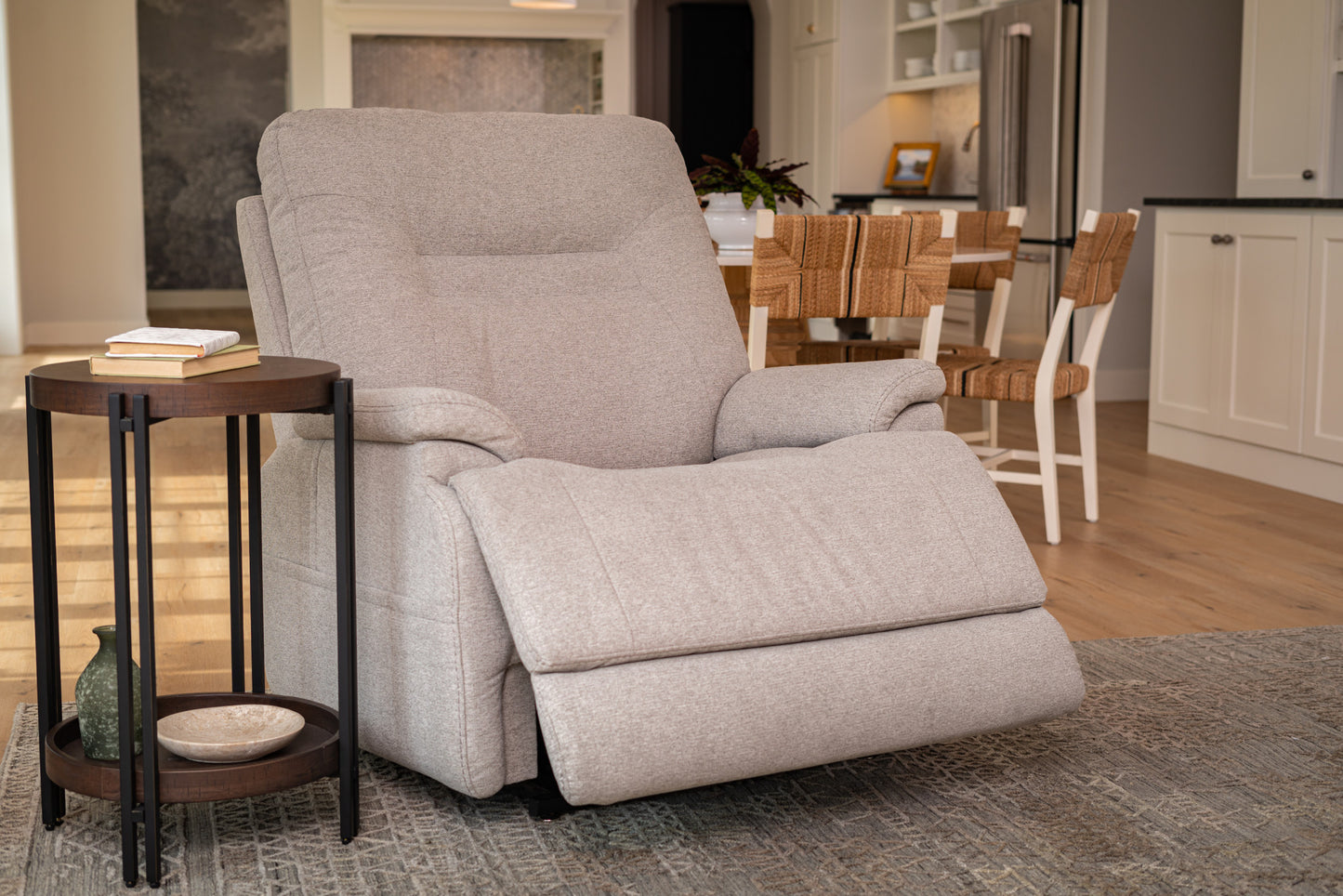 Zecliner Model 2 Dove Fabric Power Lift Sleep Recliner with Power Headrest & Lumbar