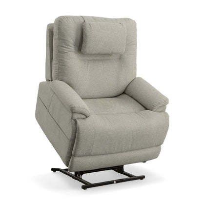 Zecliner Model 2 Dove Fabric Power Lift Sleep Recliner with Power Headrest & Lumbar