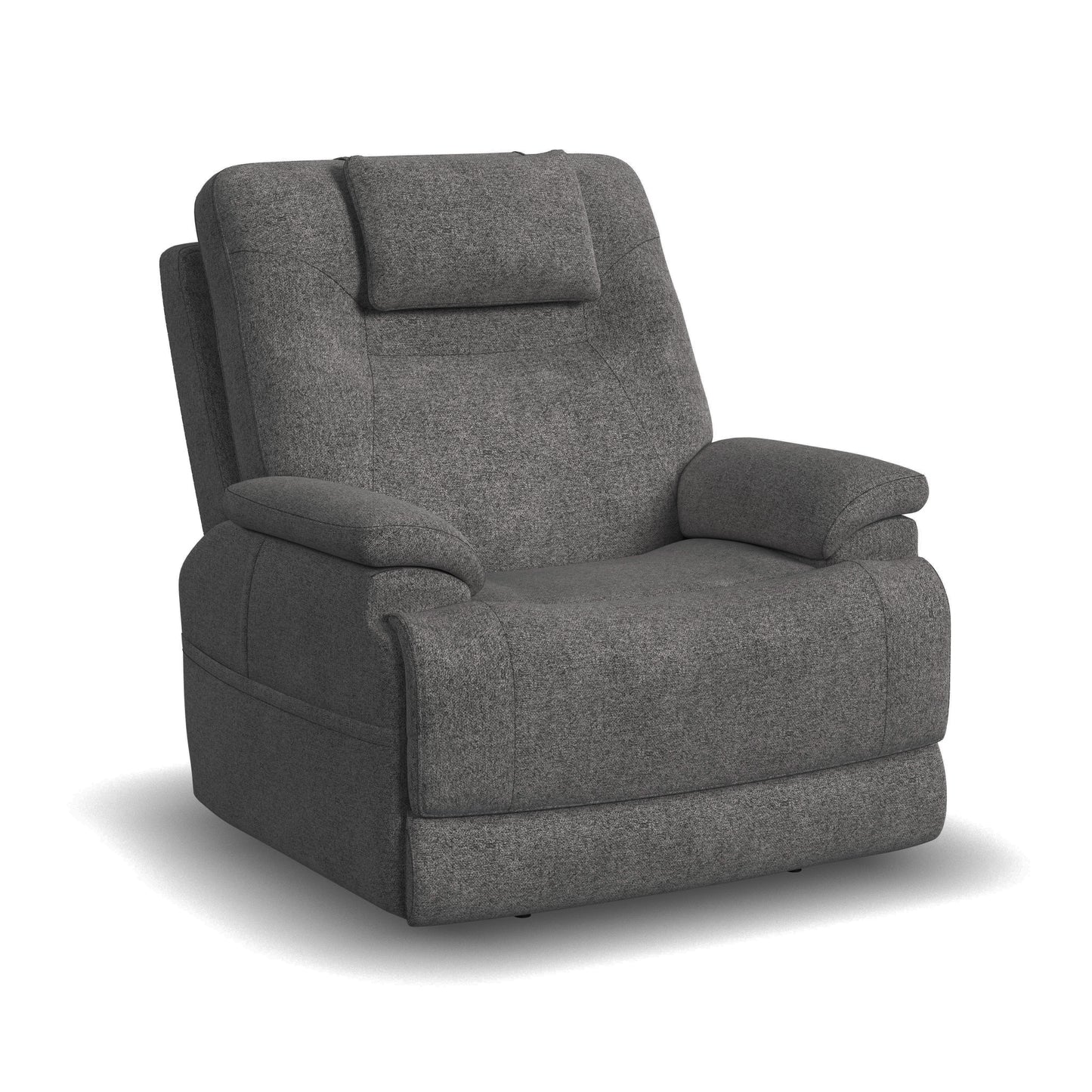 Zecliner Model 2 Dark Gray Fabric Power Lift Sleep Recliner with Power Headrest & Lumbar