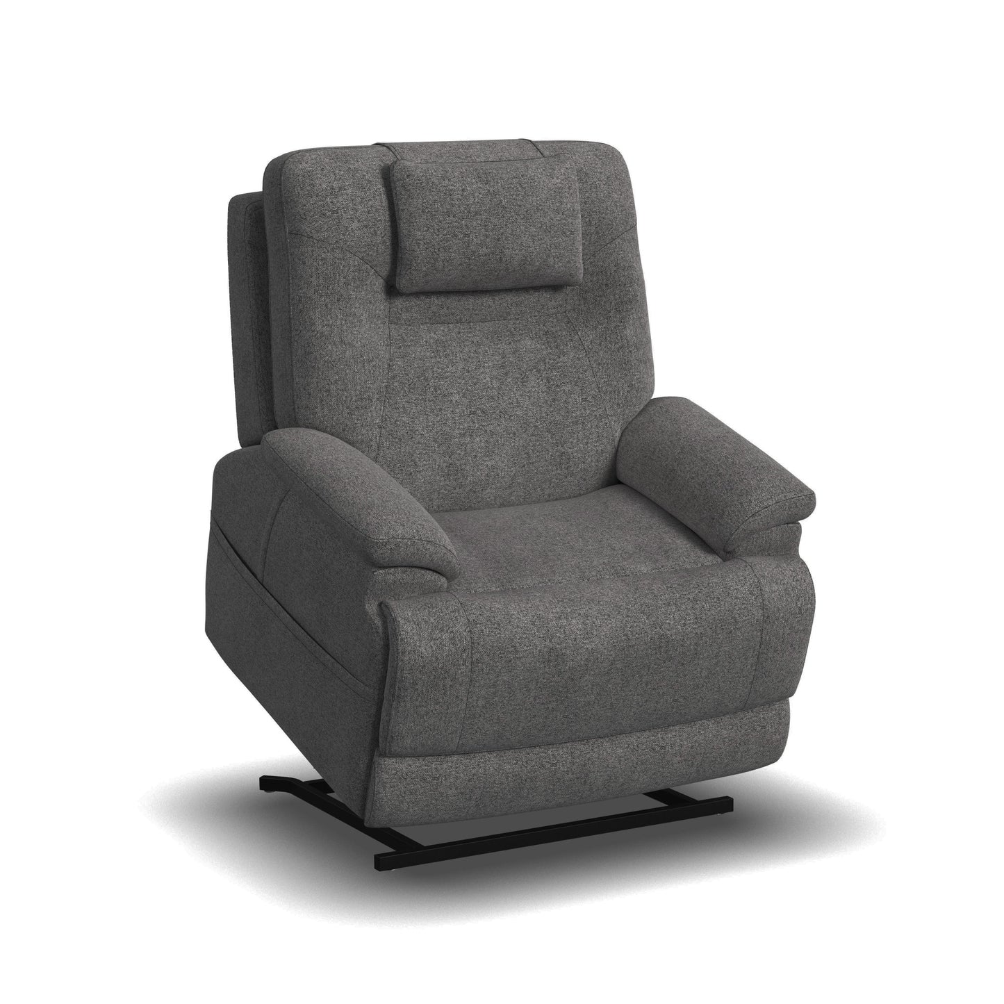 Zecliner Model 2 Dark Gray Fabric Power Lift Sleep Recliner with Power Headrest & Lumbar