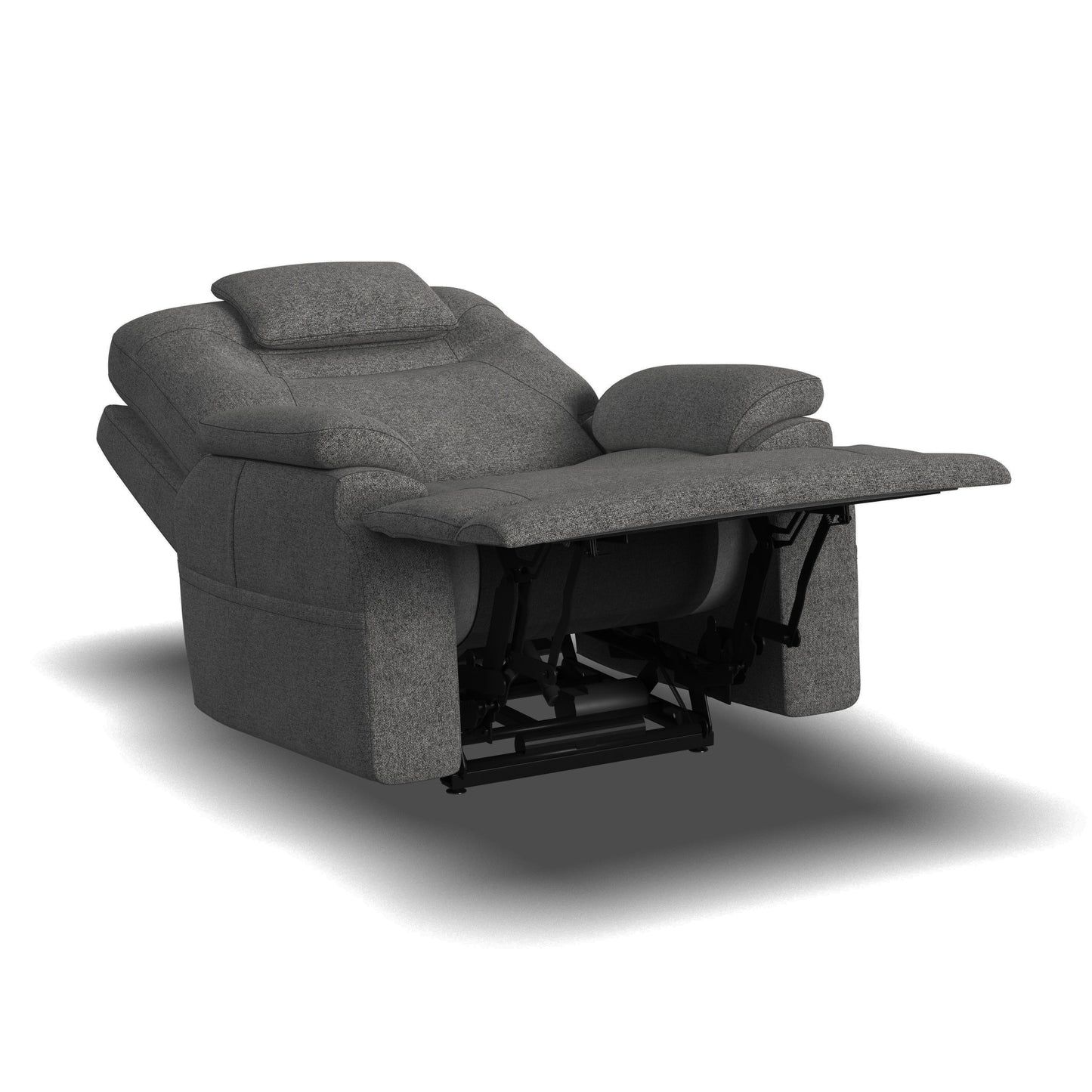 Zecliner Model 2 Dark Gray Fabric Power Lift Sleep Recliner with Power Headrest & Lumbar