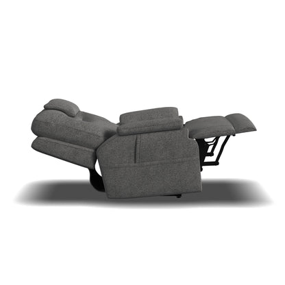Zecliner Model 2 Dark Gray Fabric Power Lift Sleep Recliner with Power Headrest & Lumbar