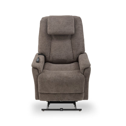 Zecliner Model 3+ Umber Fabric Power Lift Sleep Recliner with Power Headrest, Lumbar, Heat & Massage