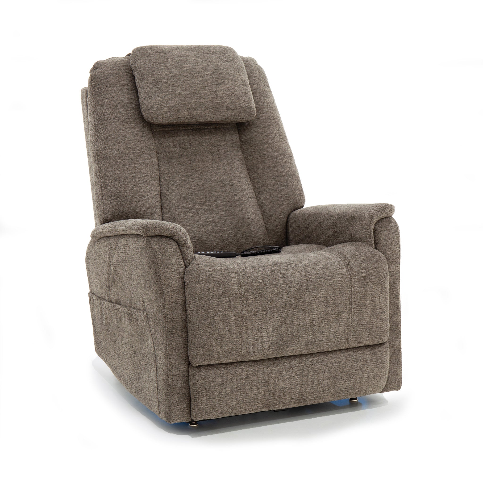 Zecliner Model 3+ Toast Fabric Power Lift Recliner with Power Headrest, Lumbar, Heat & Massage