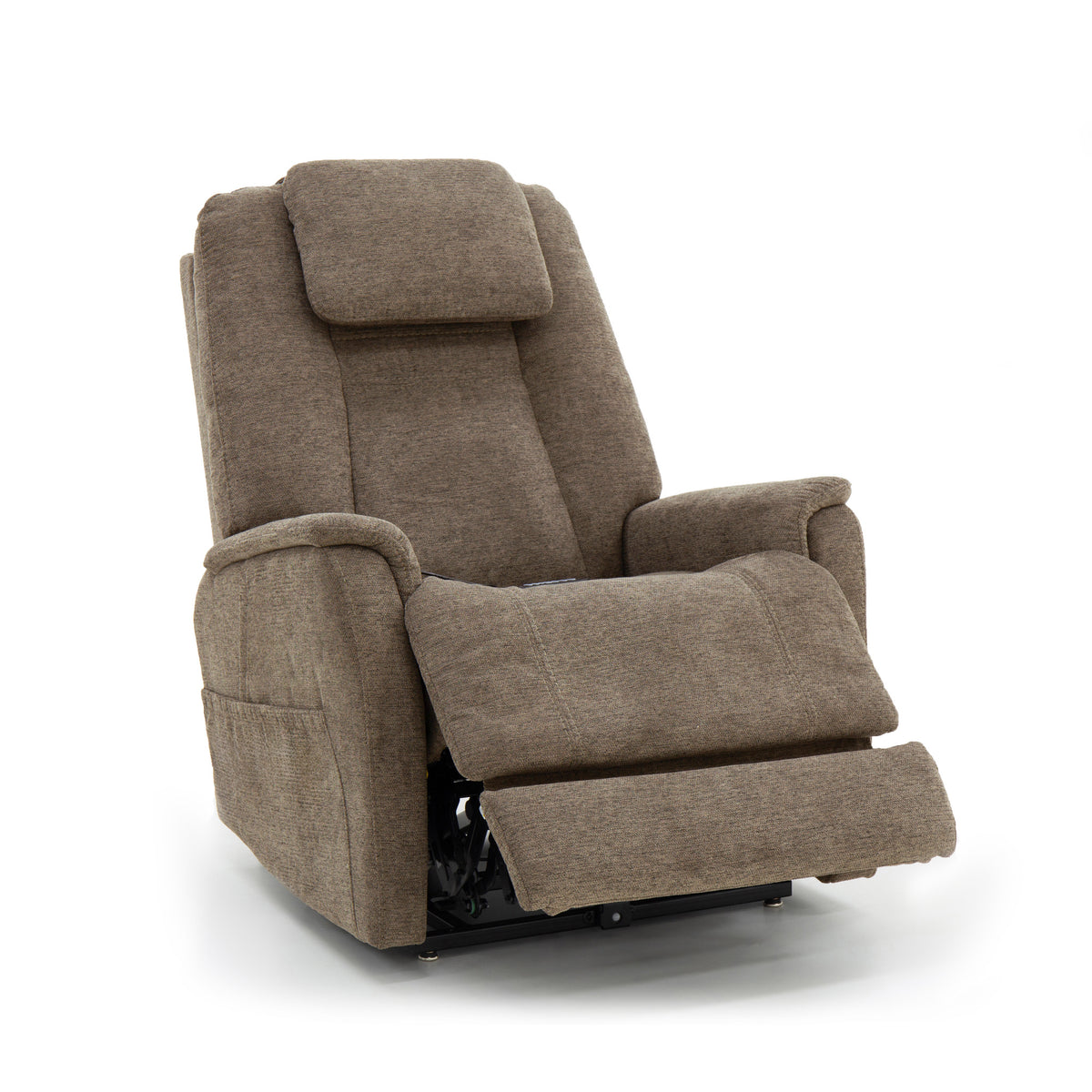 Zecliner Model 3+ Toast Fabric Power Lift Recliner with Power Headrest, Lumbar, Heat & Massage