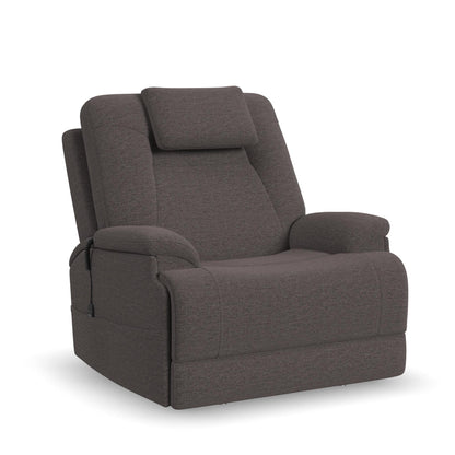 Zecliner Model 4+ Umber Fabric Power Lift Recliner w/ Power Headrest & Lumbar, Heat & Massage