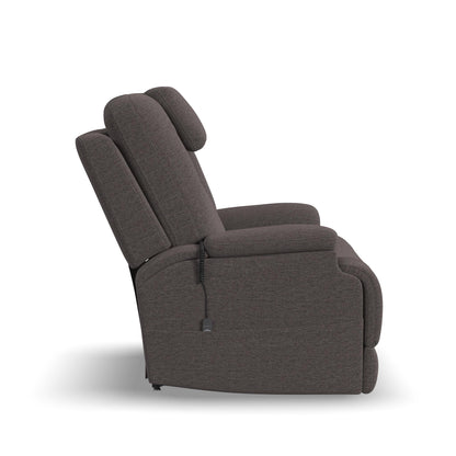 Zecliner Model 4+ Umber Fabric Power Lift Recliner w/ Power Headrest & Lumbar, Heat & Massage