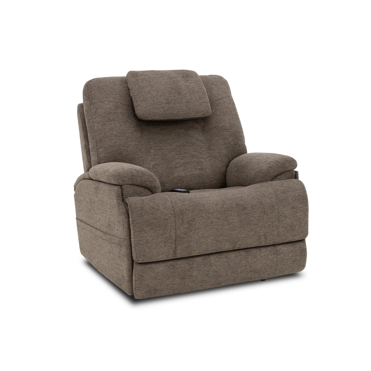 Zecliner Model 4+ Toast Fabric Power Lift Recliner w/ Power Headrest & Lumbar, Heat & Massage