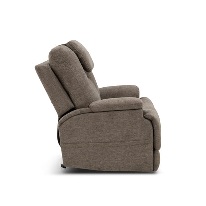 Zecliner Model 4+ Toast Fabric Power Lift Recliner w/ Power Headrest & Lumbar, Heat & Massage