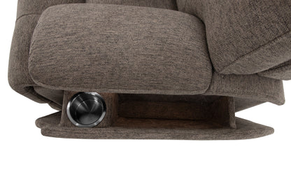 Zecliner Model 4+ Toast Fabric Power Lift Recliner w/ Power Headrest & Lumbar, Heat & Massage
