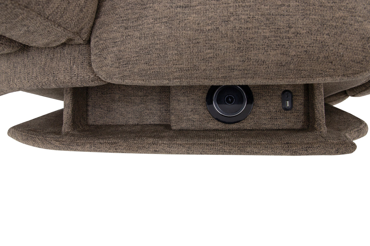 Zecliner Model 4+ Toast Fabric Power Lift Recliner with Power Headrest & Lumbar, Heat & Massage