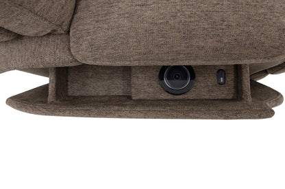 Zecliner Model 4+ Toast Fabric Power Lift Recliner with Power Headrest & Lumbar, Heat & Massage