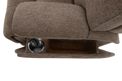 Zecliner Model 4+ Toast Fabric Power Lift Recliner with Power Headrest & Lumbar, Heat & Massage