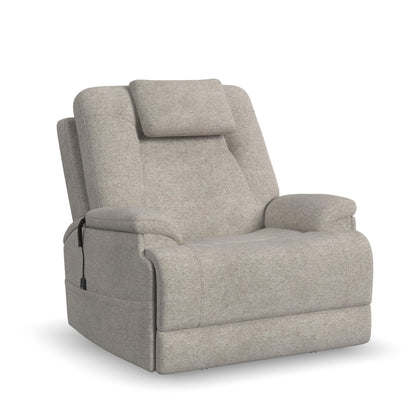 Zecliner Model 4+ Shell Fabric Power Lift Recliner w/ Power Headrest & Lumbar, Heat & Massage